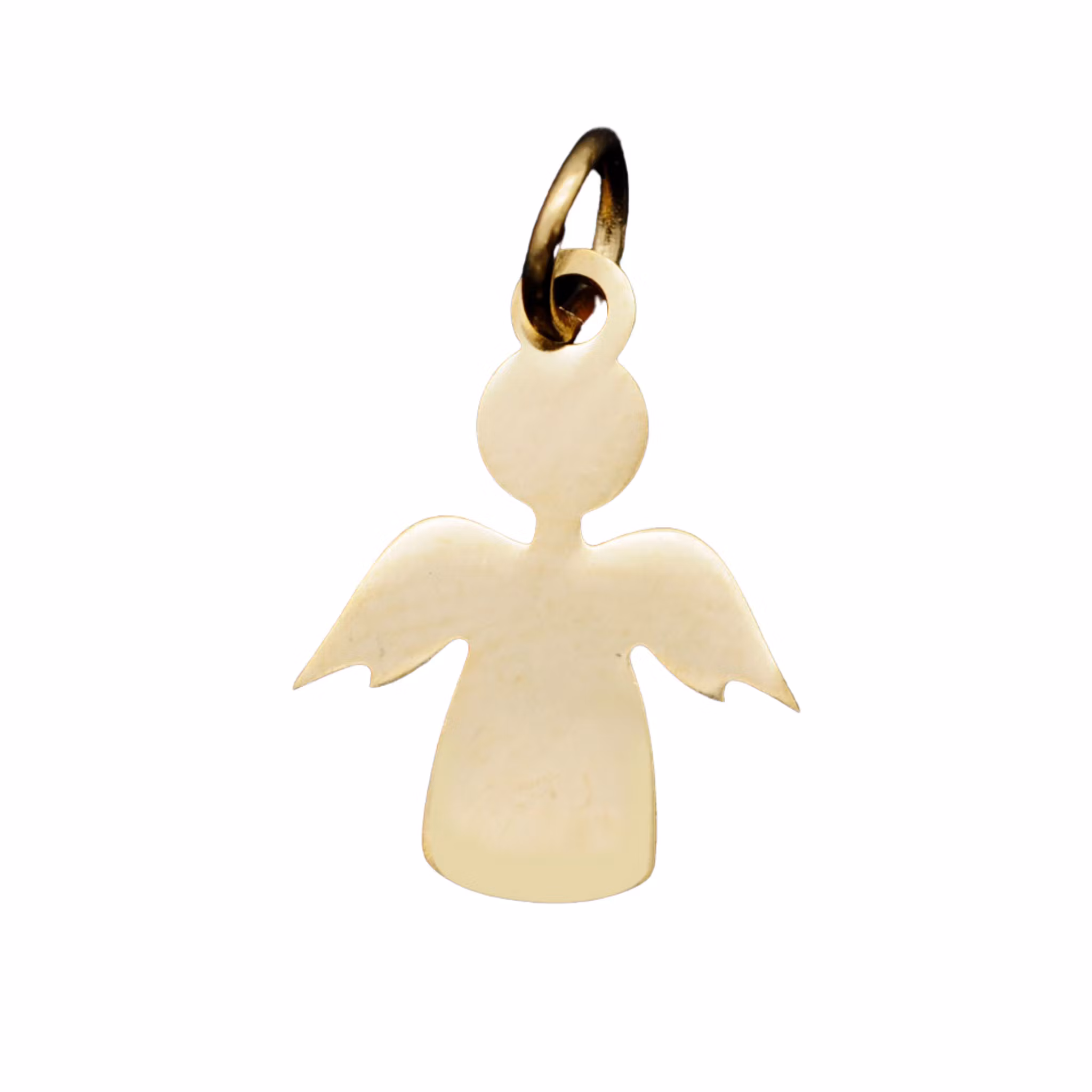 Guldfärgat rostfritt stål berlock ängel, 1 st