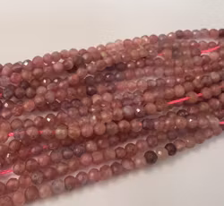 REA: Facetterad turmalin rosa 2-2.5 mm, 1 sträng