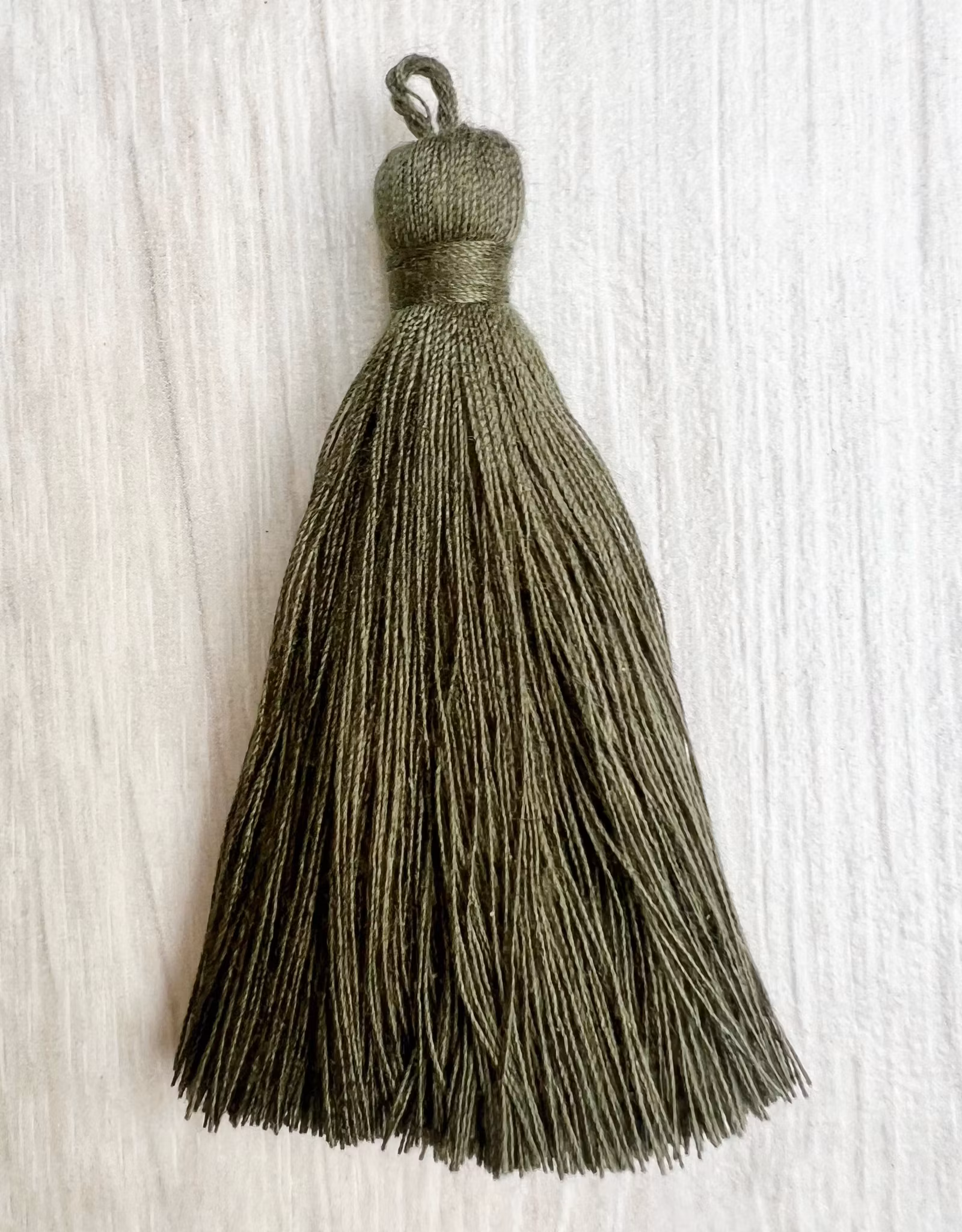 Handgjord bomullstofs oliv, 1 st