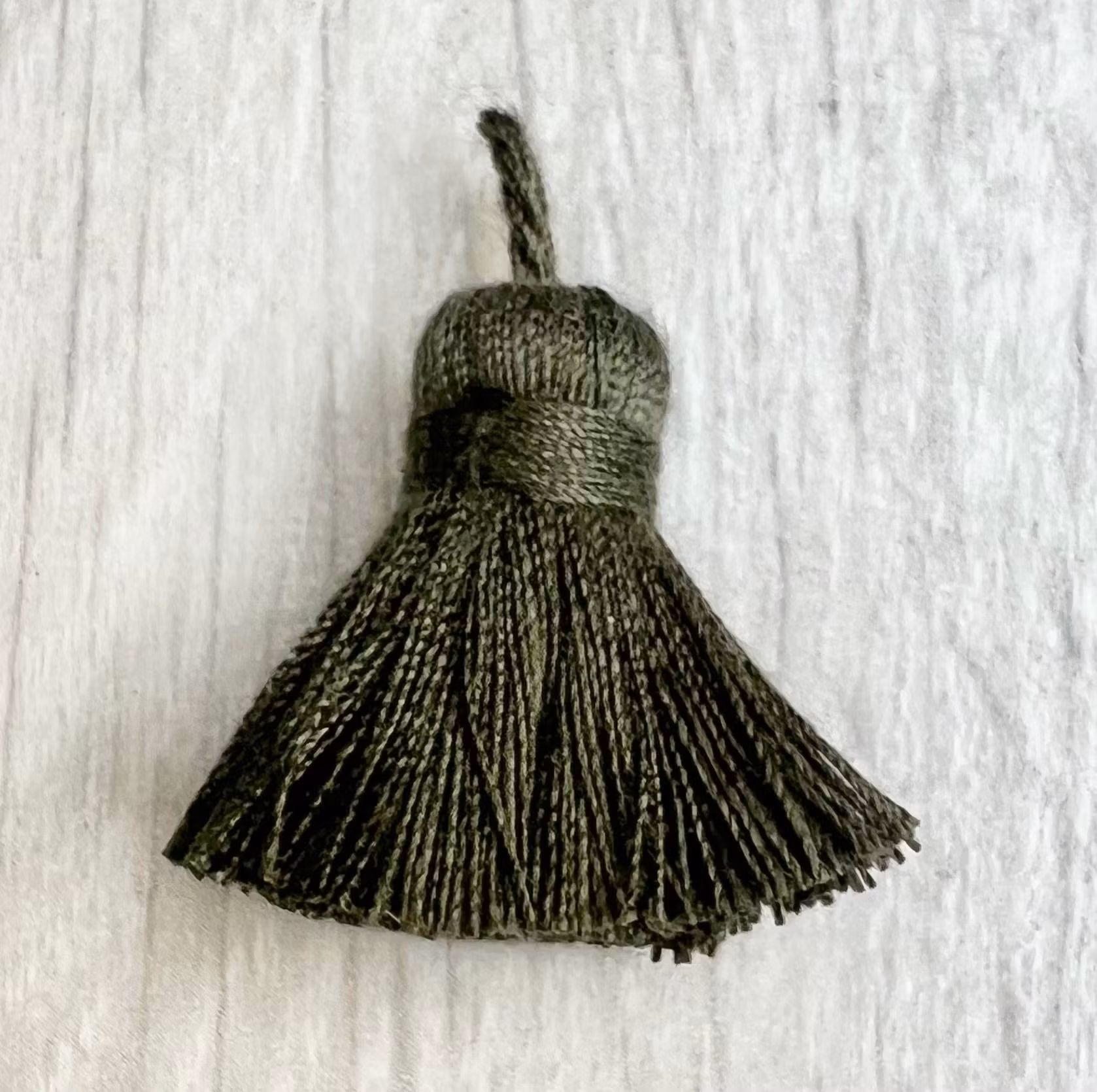 Handgjord liten bomullstofs oliv, 1 st