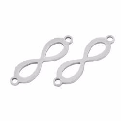 Rostfritt stål connector infinity, 1 st