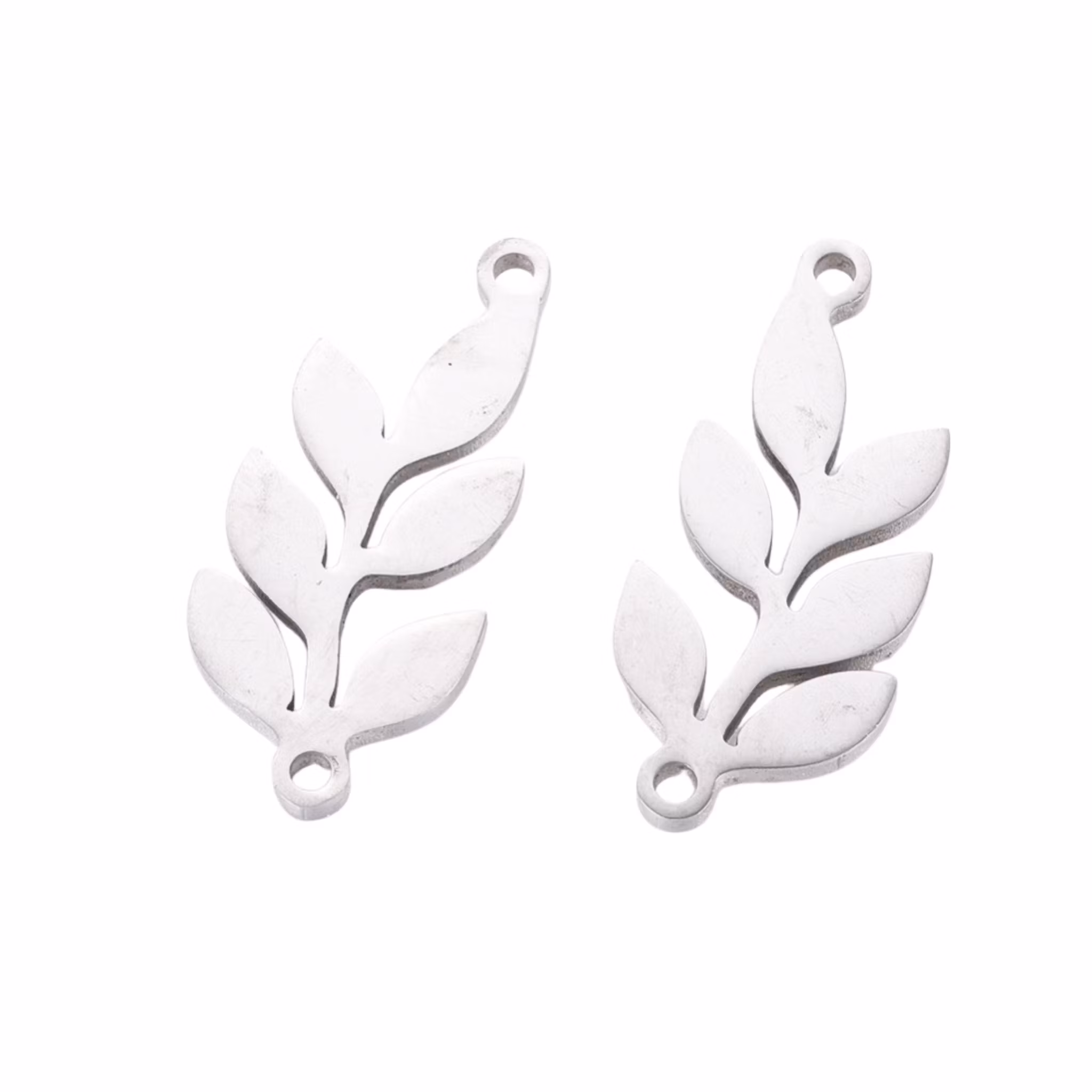 Rostfritt stål connector små löv, 1 st