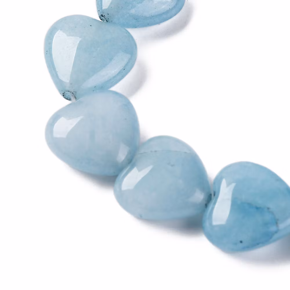 Akvamarin hjärta 14 mm, 1 st