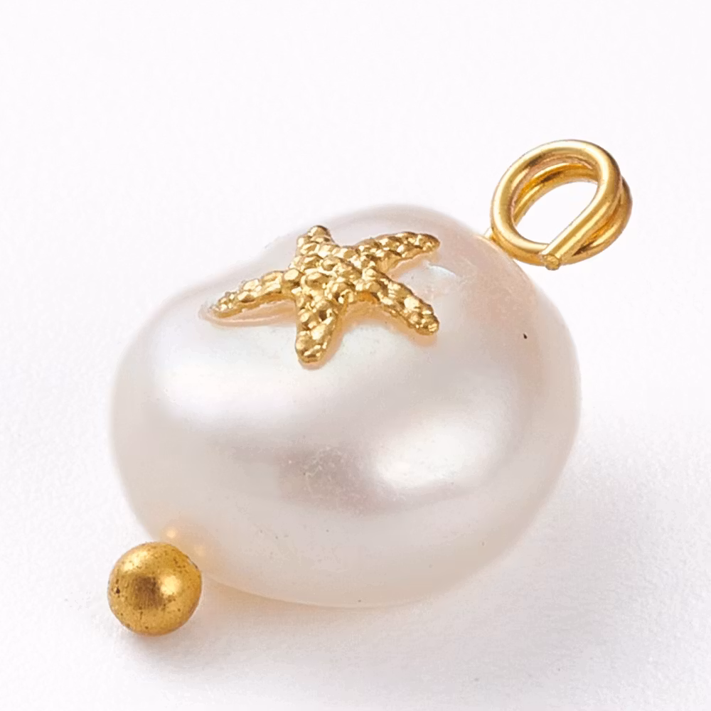 REA: Guldfärgade berlocker sötvatten sjöstjärna, 5 st