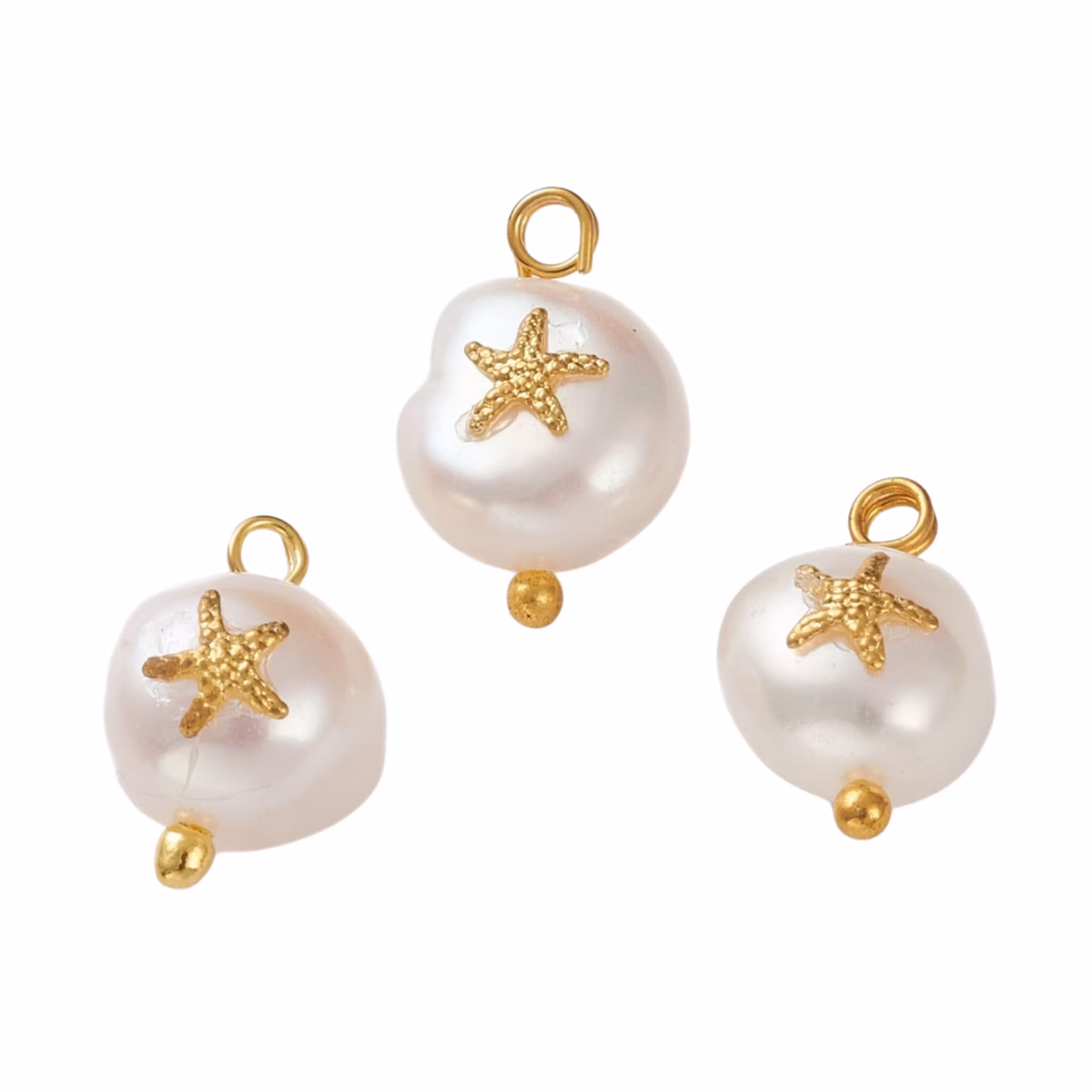 REA: Guldfärgade berlocker sötvatten sjöstjärna, 5 st