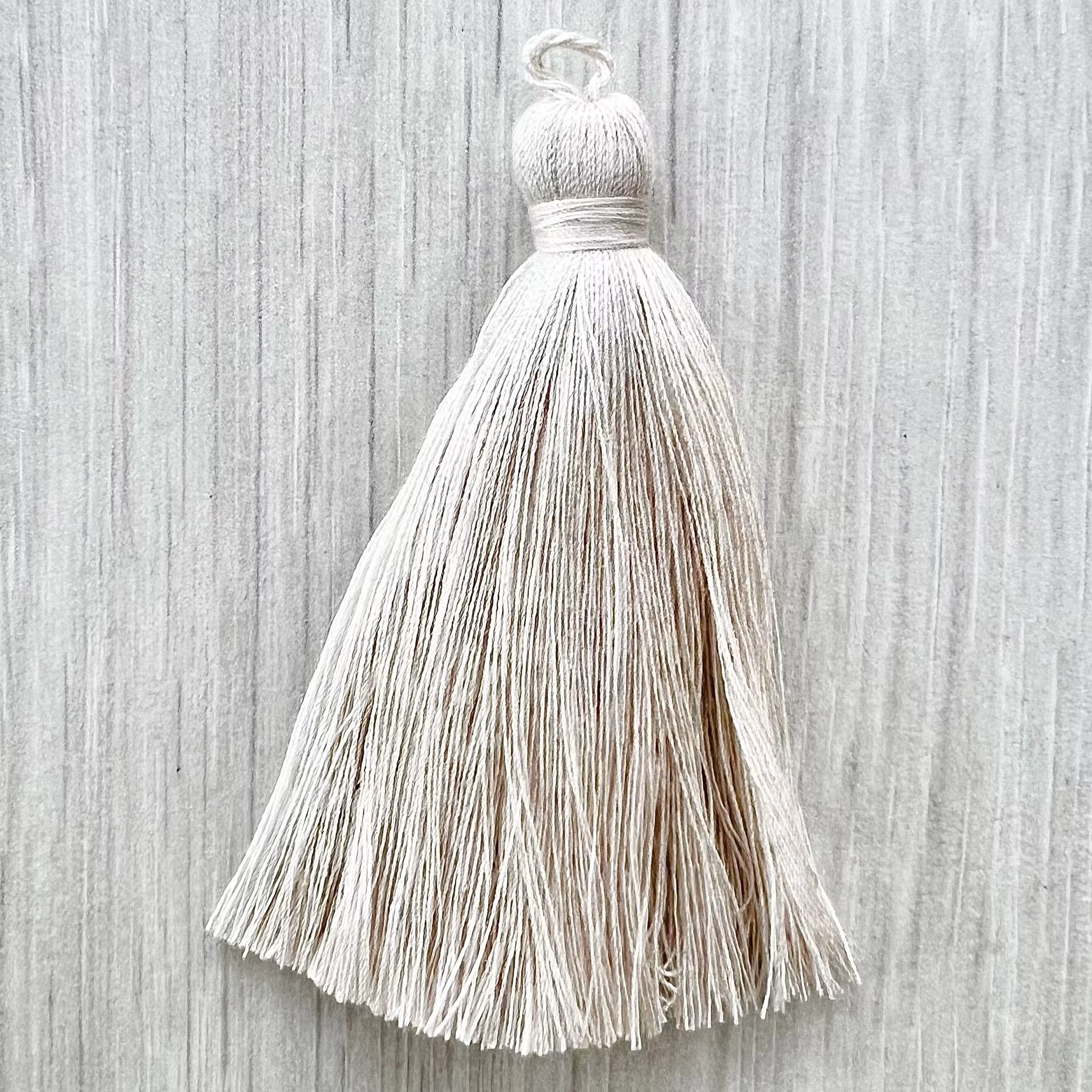 Handgjord bomullstofs ljusbeige, 1 st