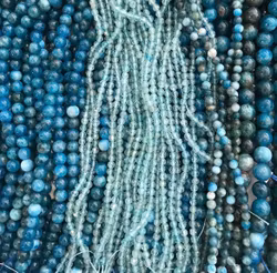 Facetterad apatit 4 mm, 1 sträng