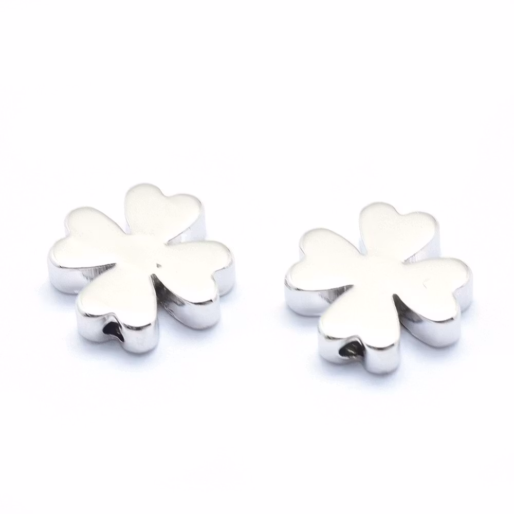 Antikfärgad pärla liten fyrklöver, 1 st