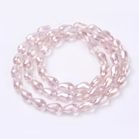 Facetterade glasdroppar ljusrosa AB 15 mm, 10 st