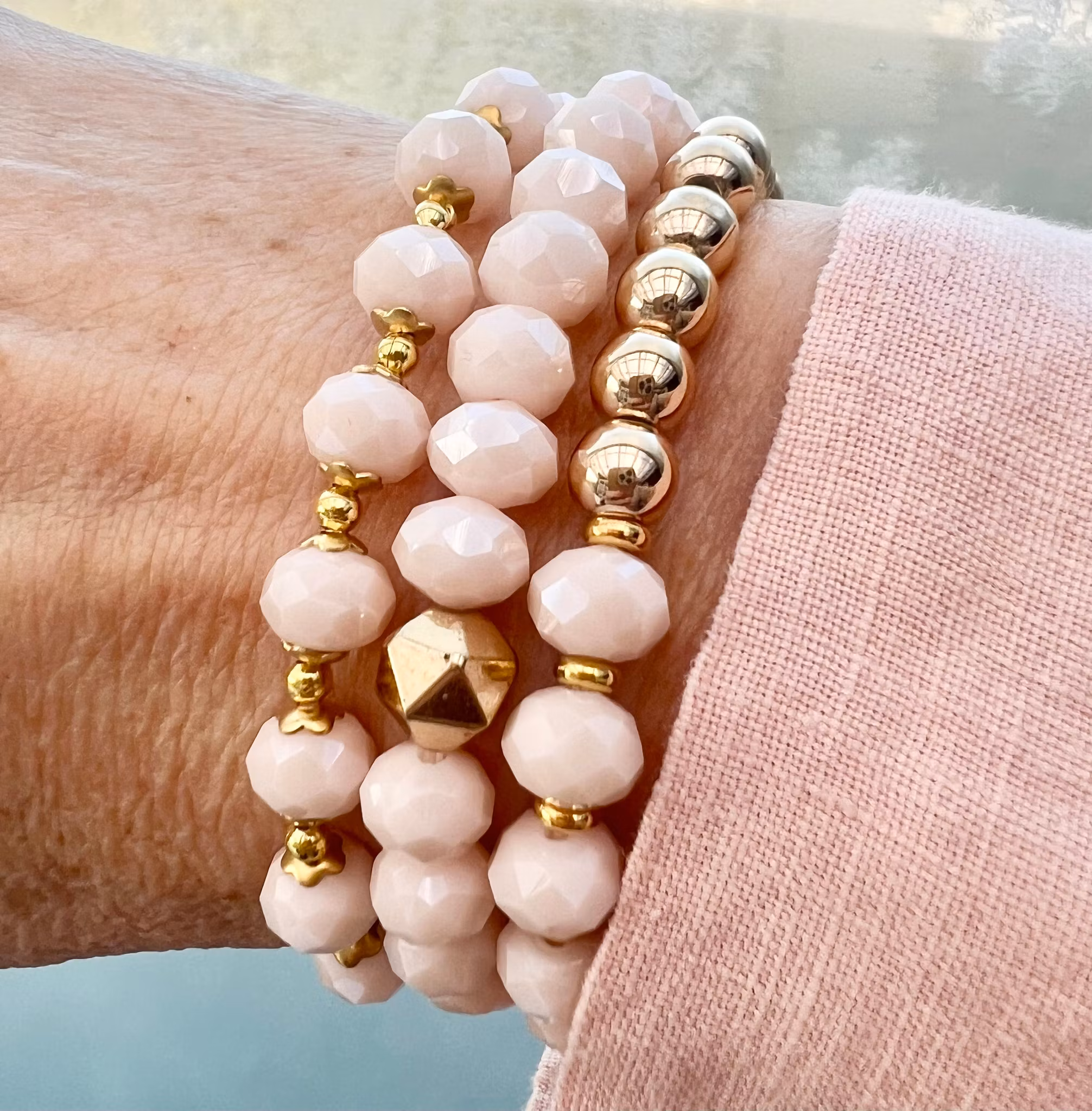 Guldfärgat rostfritt stål 304 rondeller 5 mm med PVD plätering, 10 st