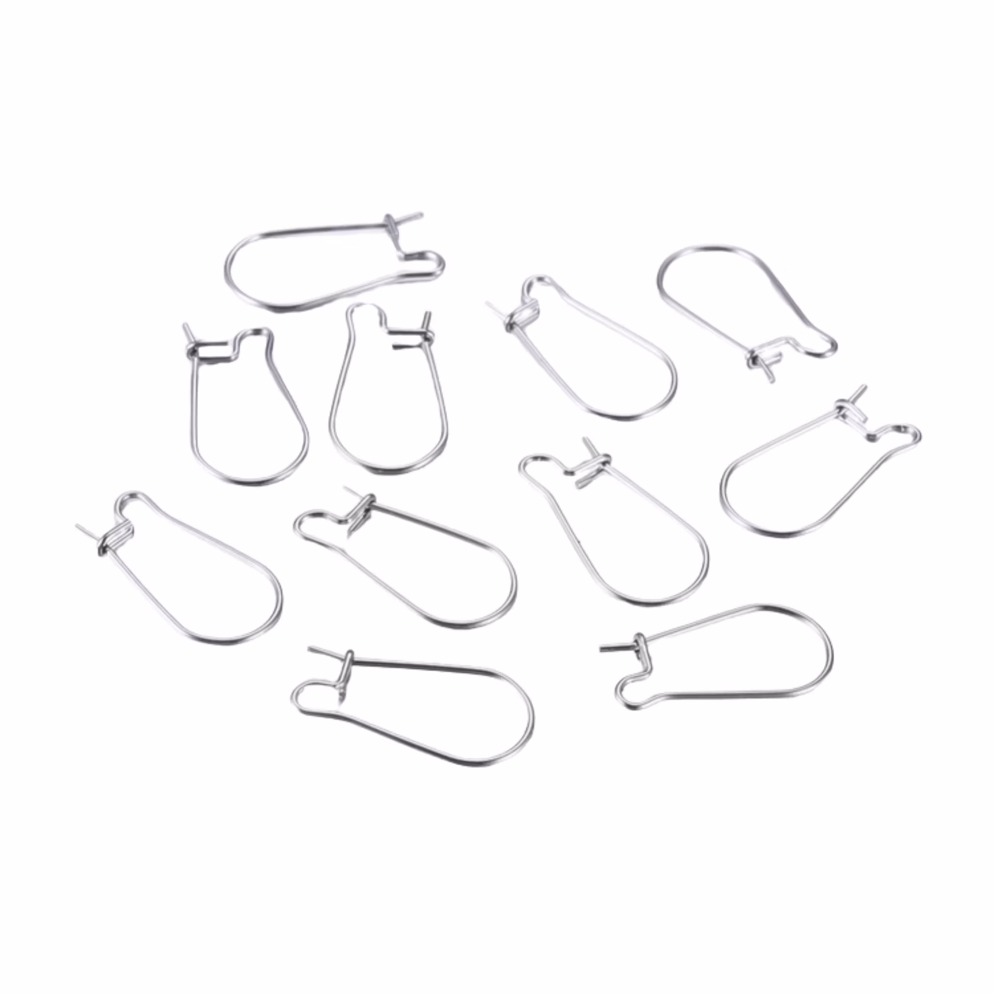 Kirurgiskt stål långa örkrokar, 50 st