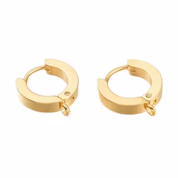 Kirurgiskt guldfärgat stål breda brisyrer med PVD plätering, 1 par