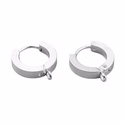 Kirurgiskt silverfärgat stål breda brisyrer, 1 par