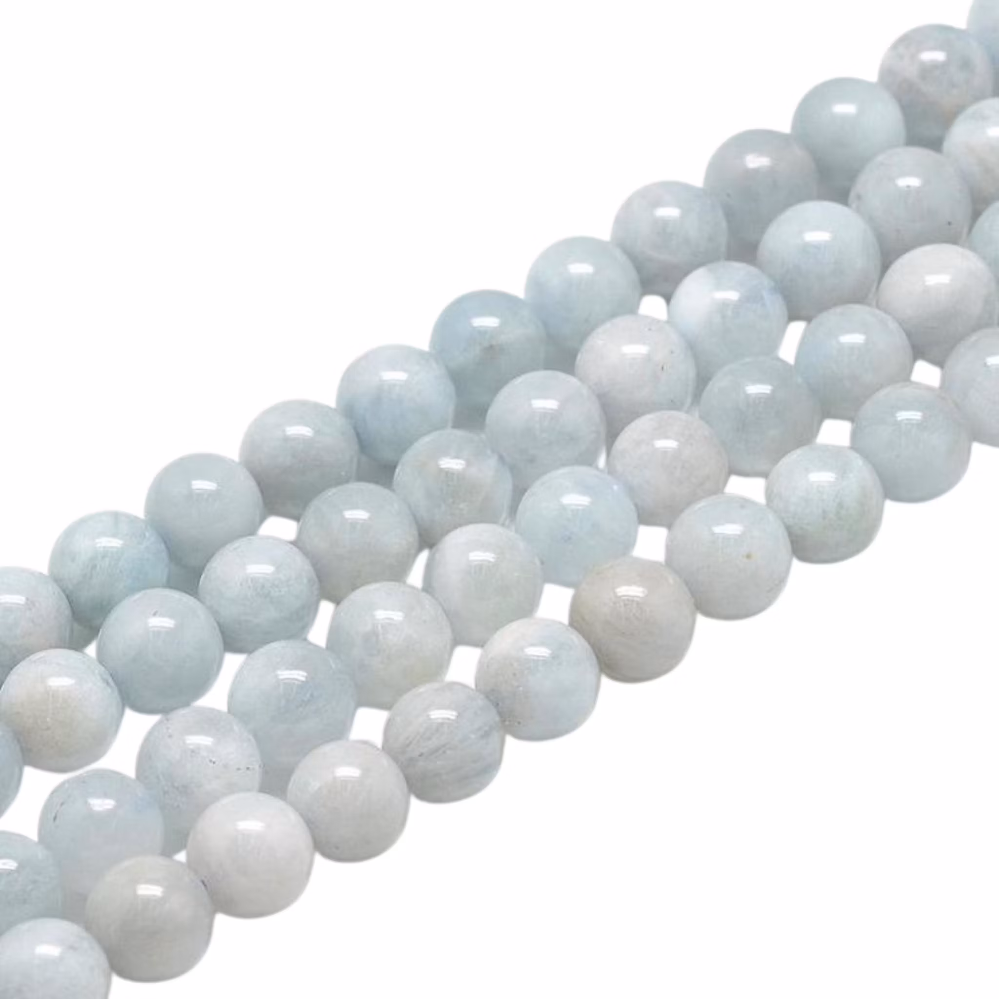 Ljus akvamarin 8 mm, 1 sträng