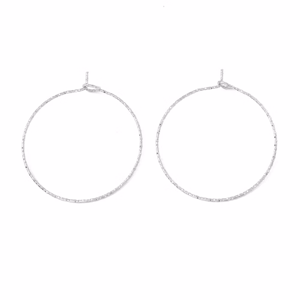 Kirurgiskt stål mönstrade creoler 30 mm, 10 st