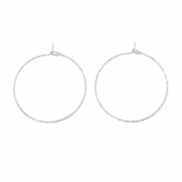 Kirurgiskt stål mönstrade creoler 30 mm, 10 st