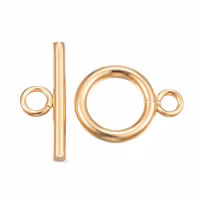 Guldfärgat kirurgiskt stål stavlås, 10 st