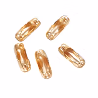 Guldfärgat rostfritt stål kullås 2.5 mm med PVD plätering, 50 st