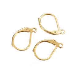 Guldfärgat kirurgiskt stål brisyrer med 24k guldplätering, ca 50 st