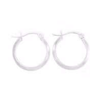 Kirurgiskt silverfärgat stål creoler 20 mm, 1 par