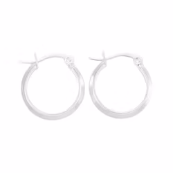 Kirurgiskt silverfärgat stål creoler 20 mm, 1 par