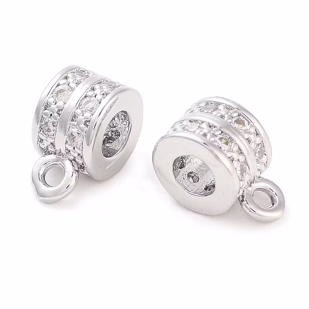 Antikfärgad hanger cubic zirconia, 1 st