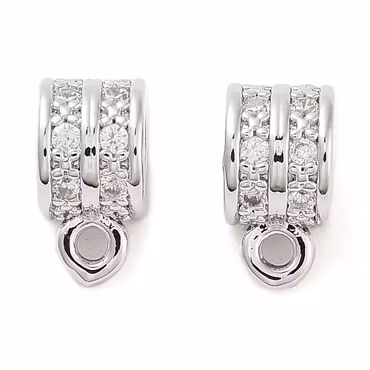 Antikfärgad hanger cubic zirconia, 1 st