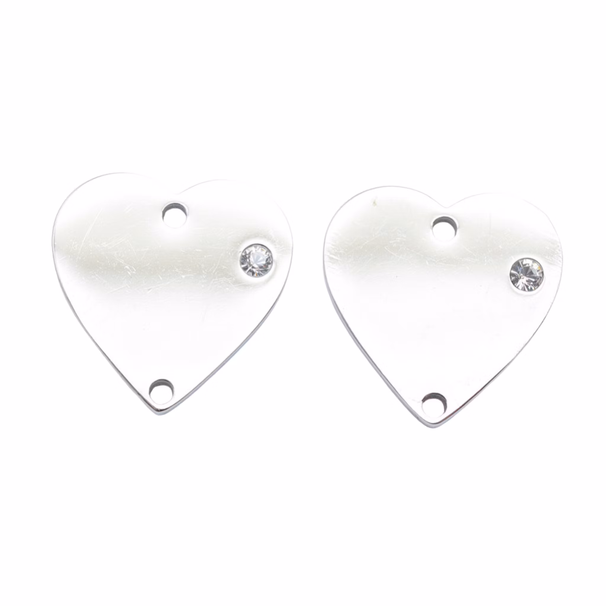 Kirurgiskt stål connector hjärta, 1 st