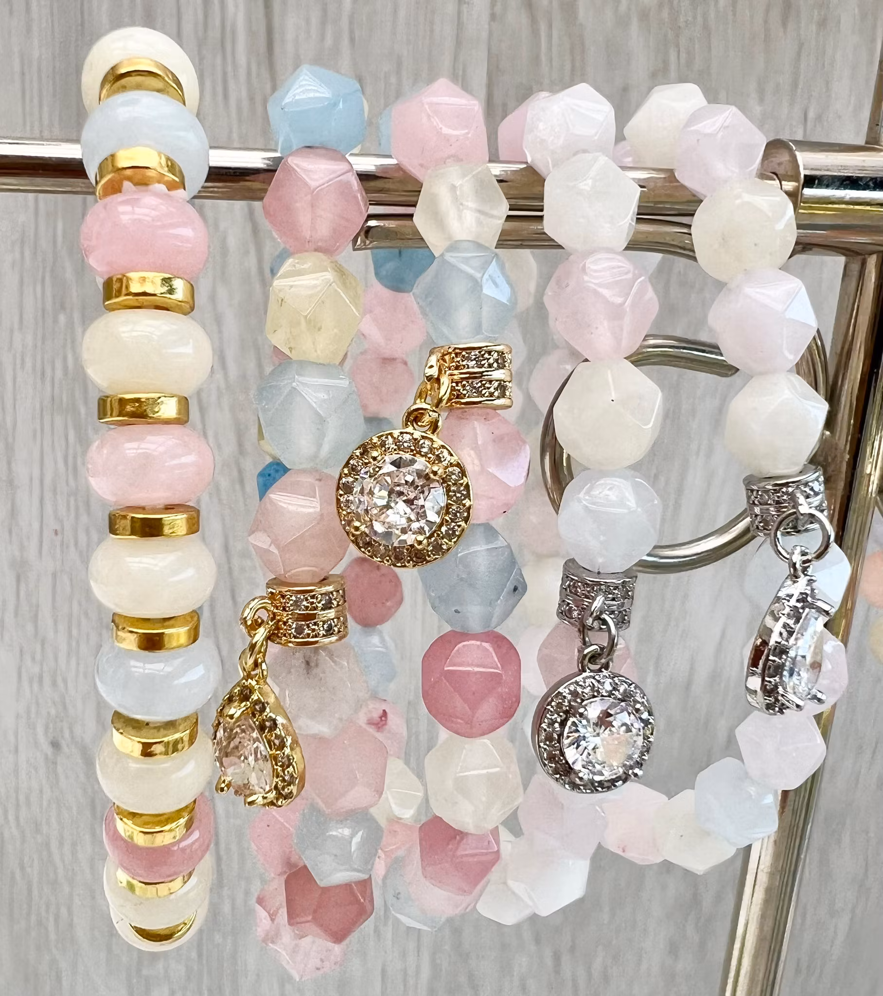 Antikfärgad hanger cubic zirconia, 1 st