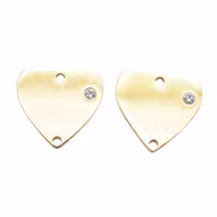 Kirurgiskt guldfärgat stål connector hjärta, 1 st