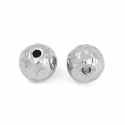 Kirurgiskt stål hamrad pärla 8 mm, 1 st