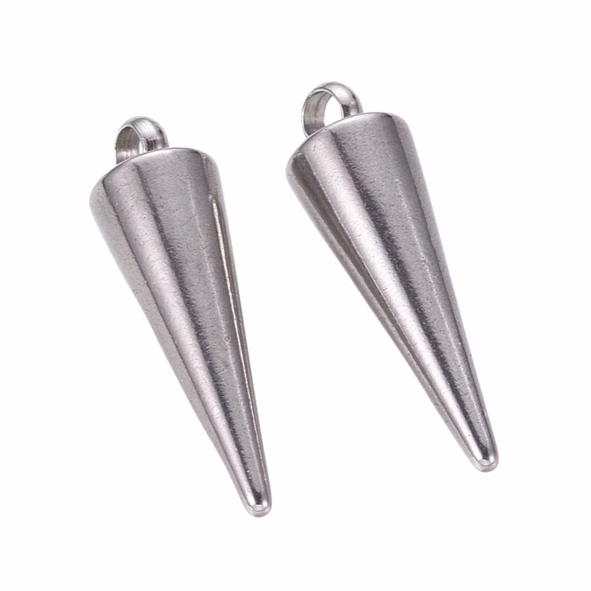 Rostfritt stål berlock spike/kon, 1 st