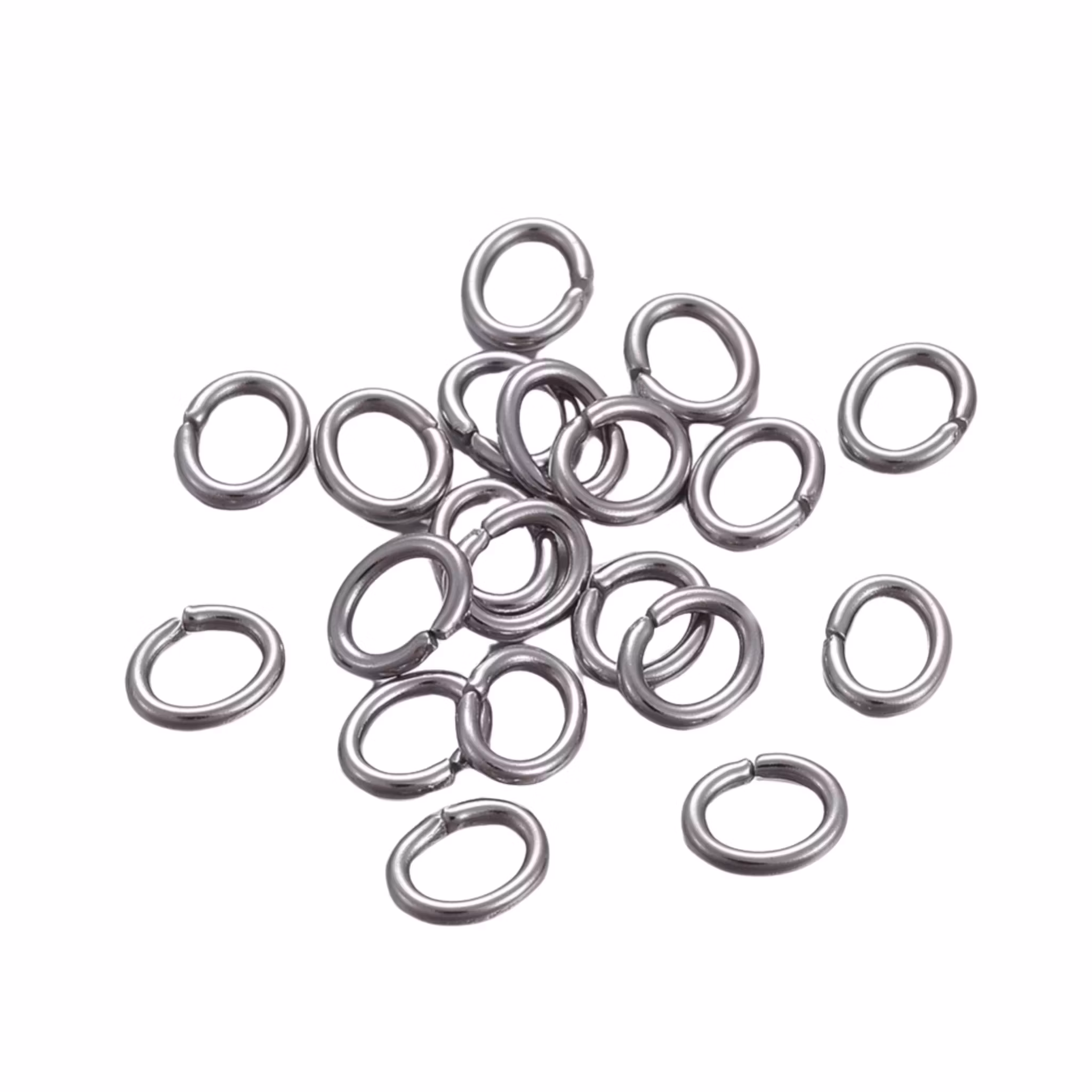 Kirurgiskt stål ovala bindringar 5 mm, ca 50 st