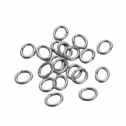 Kirurgiskt stål ovala bindringar 5 mm, ca 50 st