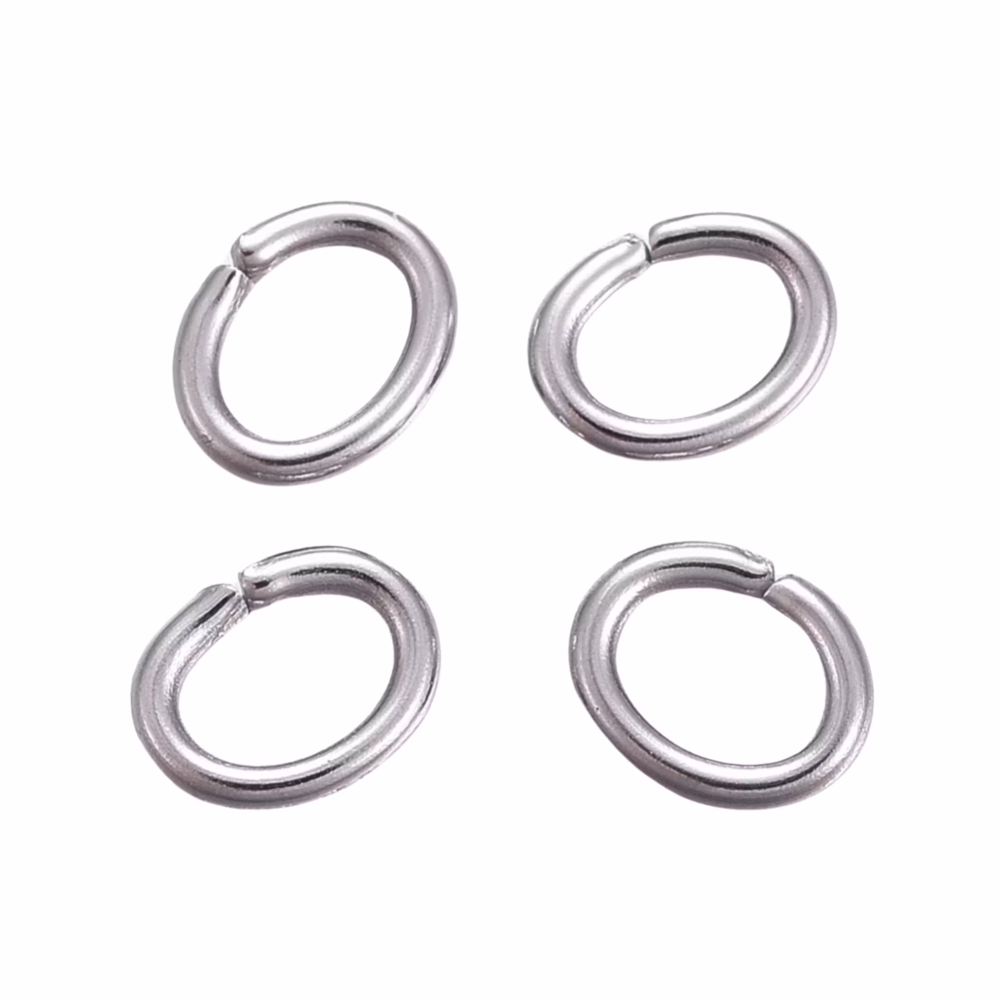 Kirurgiskt stål ovala bindringar 5 mm, ca 50 st