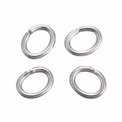 Kirurgiskt stål ovala bindringar 5 mm, ca 50 st