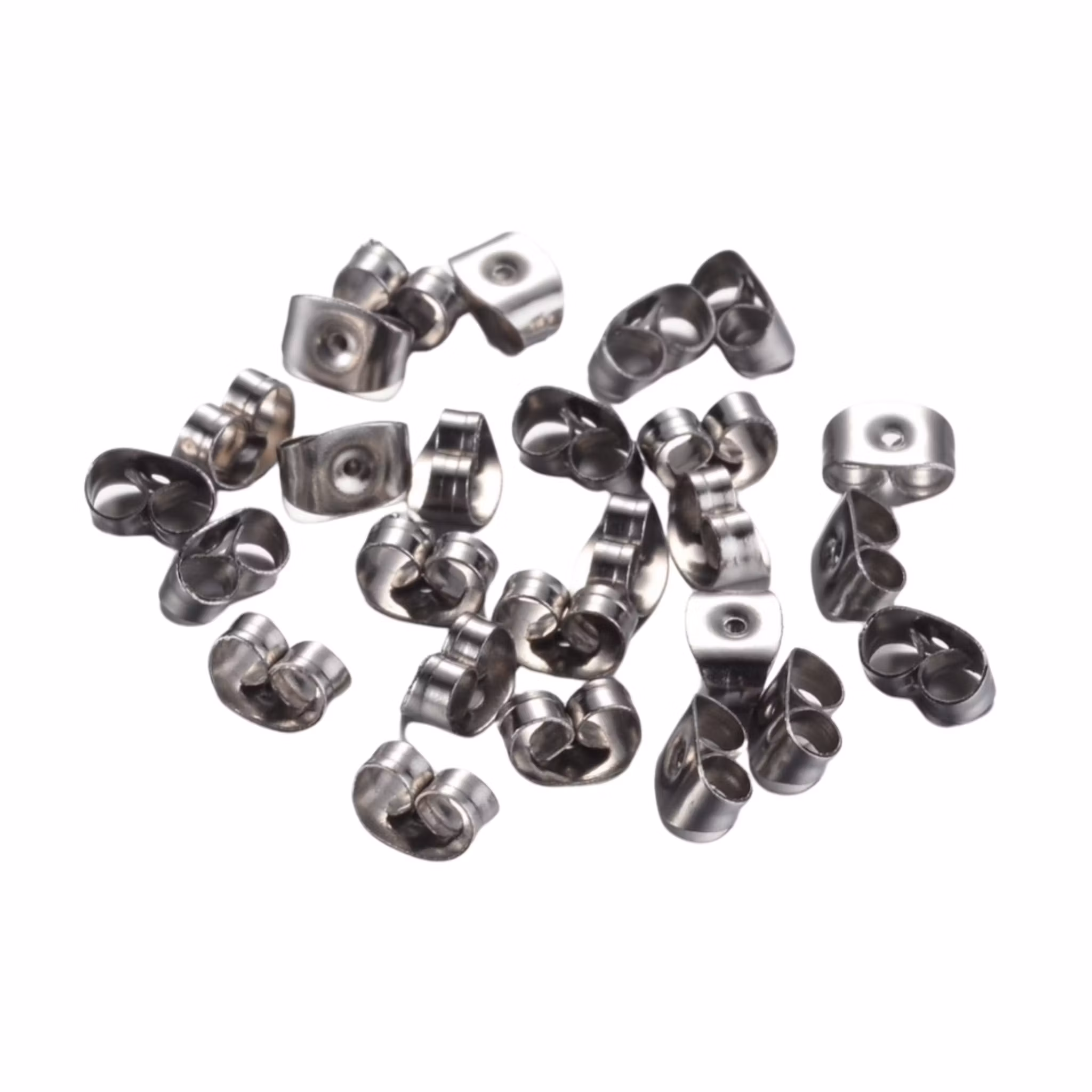 Kirurgiskt stål ear nuts, ca 20 st