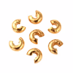 Guldfärgat rostfritt stål knutgömmor 3 mm PVD plätering, 10 st