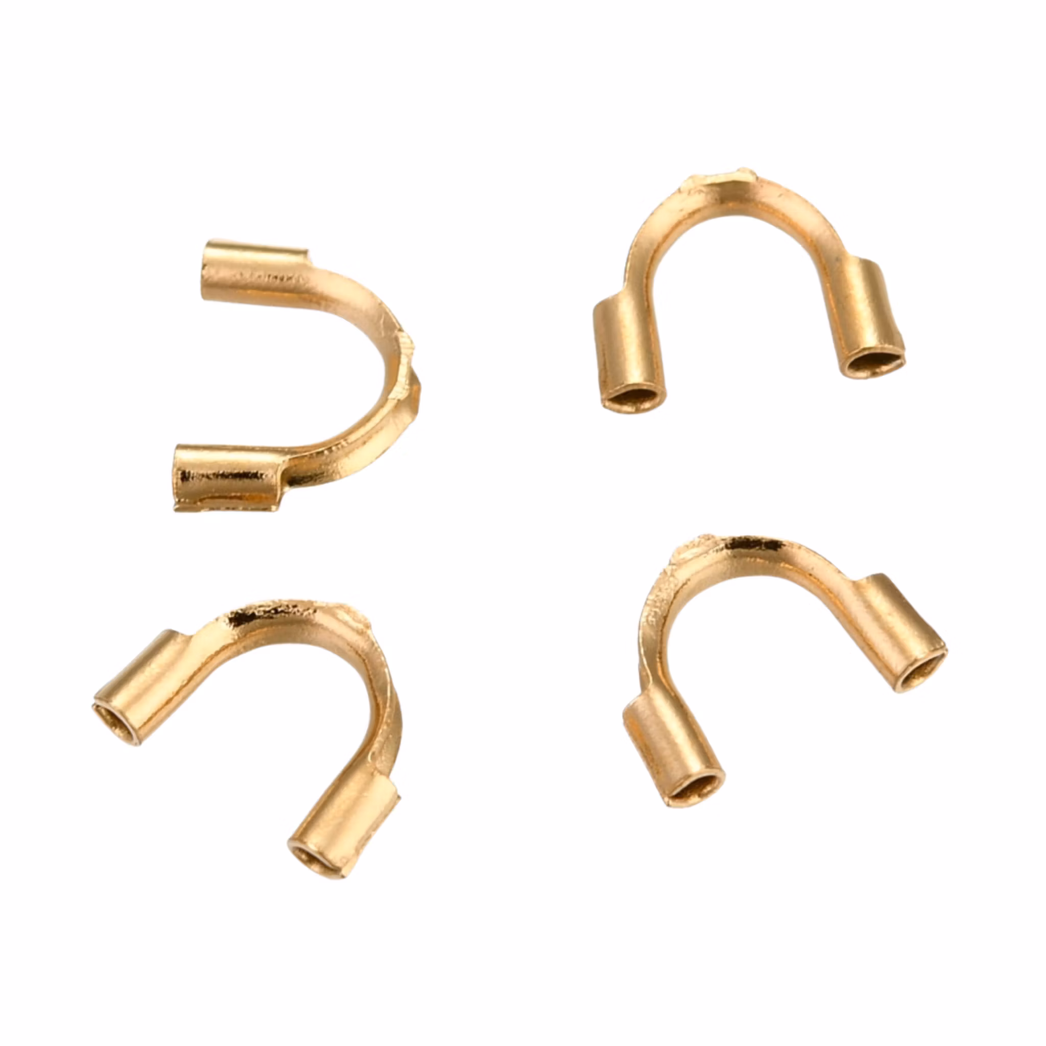 Guldfärgat kirurgiskt stål wireguards med PVD plätering, 10 st