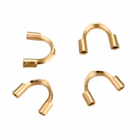 Guldfärgat kirurgiskt stål wireguards med PVD plätering, 10 st