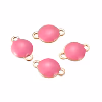 Guldfärgat rostfritt stål connector cerise, 1 st