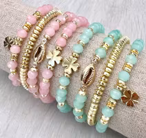 Antikfärgad berlock liten fyrklöver, 1 st