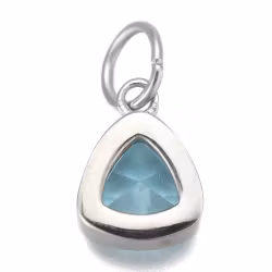 Rostfritt stål berlock triangel turkos, 1 st