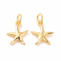 Guldfärgad berlock liten sjöstjärna, 1 st