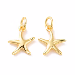 Guldfärgad berlock liten sjöstjärna, 1 st