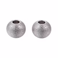 Rostfritt stål stardust pärla 6 mm antik, 1 st