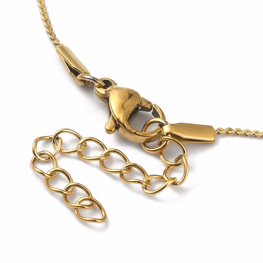 REA: Guldfärgat rostfritt stål armbandslänk serpentine, 1 st