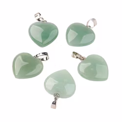 Antikfärgat hänge hjärta aventurin, 1 st
