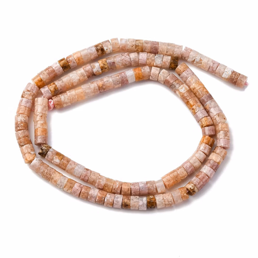 Blomsteragat 4.5x2.5 mm rondeller, 1 sträng