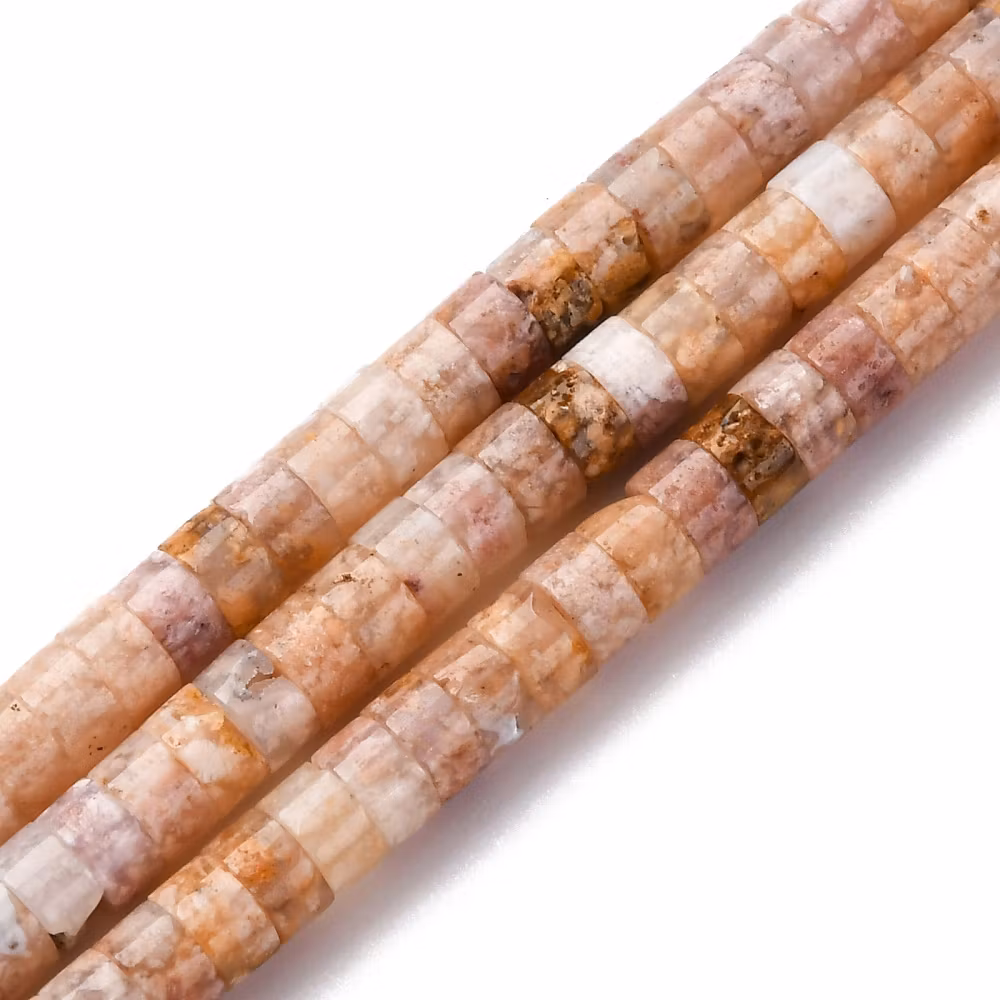 Blomsteragat 4.5x2.5 mm rondeller, 1 sträng